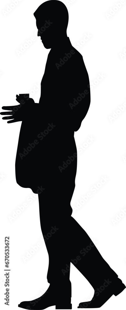 Official man walking silhouette or vector file 