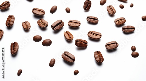 coffee beans on white background 