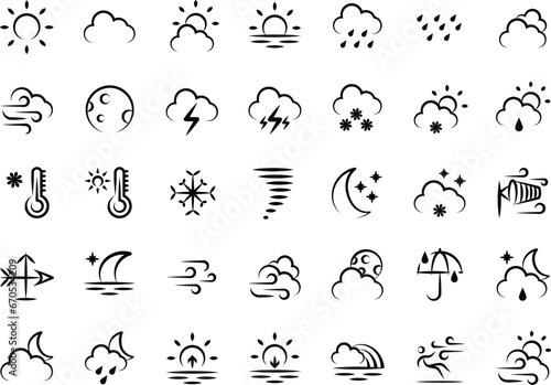 Weather Vector Flat Icons Pack