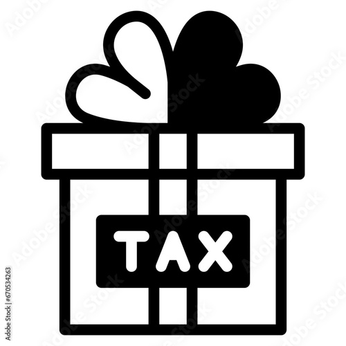 tax in gift box dualtone icon