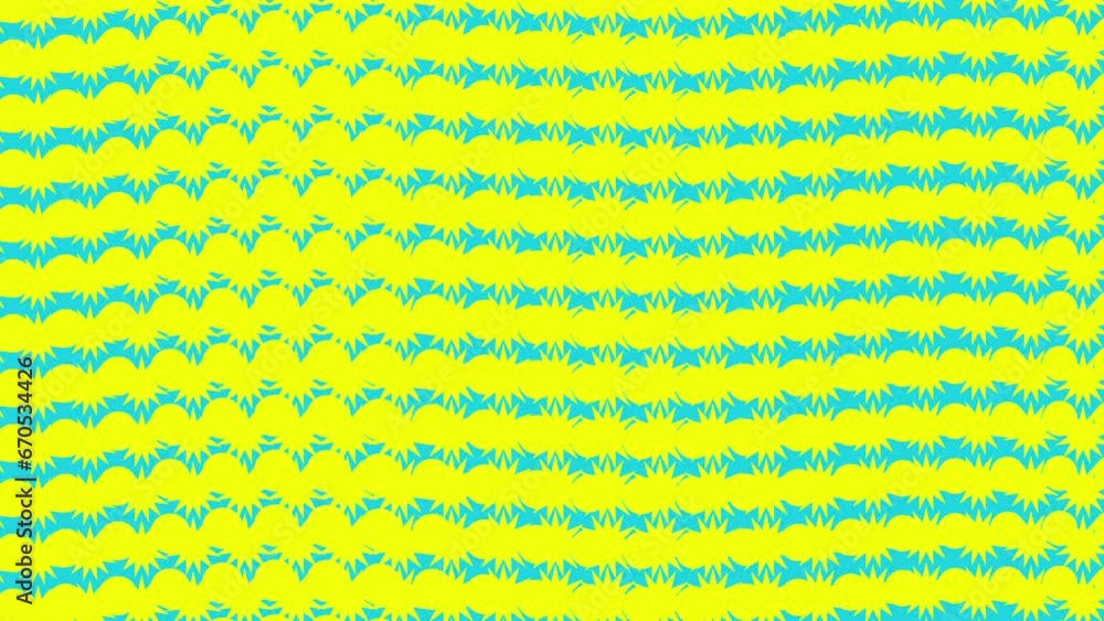 Abstract animated background of small figures of various shapes, blue and yellow colors Abstract animated background of small figures of various shapes, blue and yellow colors