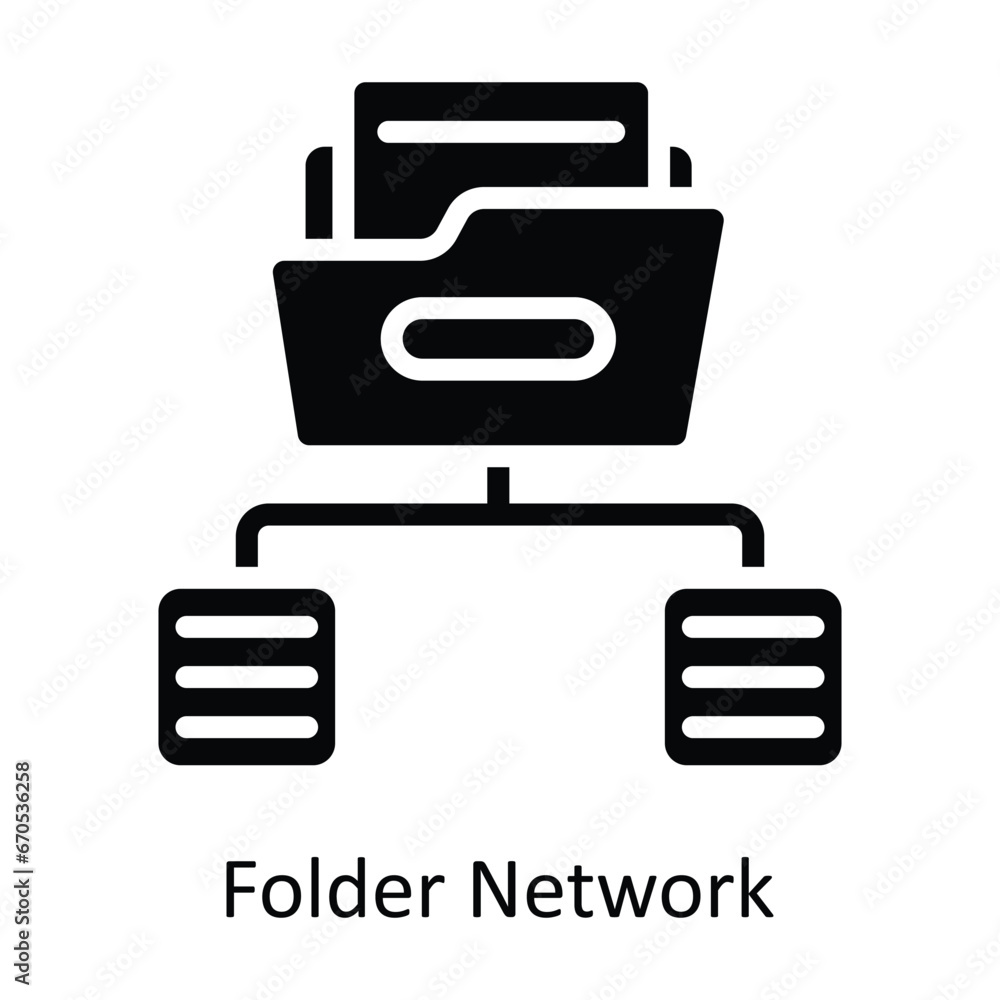 Folder Network vector Solid Design illustration. Symbol on White background EPS 10 File Folder Network vector Solid Design illustration. Symbol on White background EPS 10 File