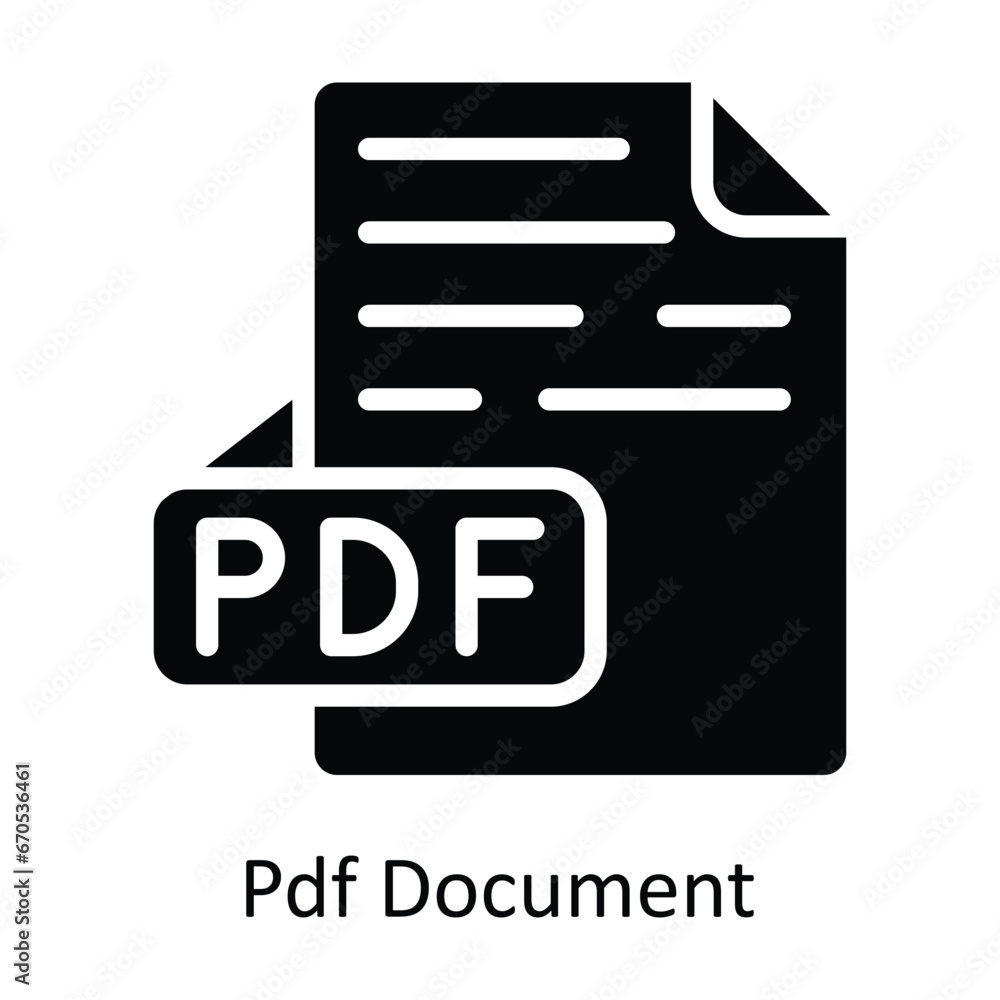 Pdf Document vector Solid Design illustration. Symbol on White background EPS 10 File Pdf Document vector Solid Design illustration. Symbol on White background EPS 10 File