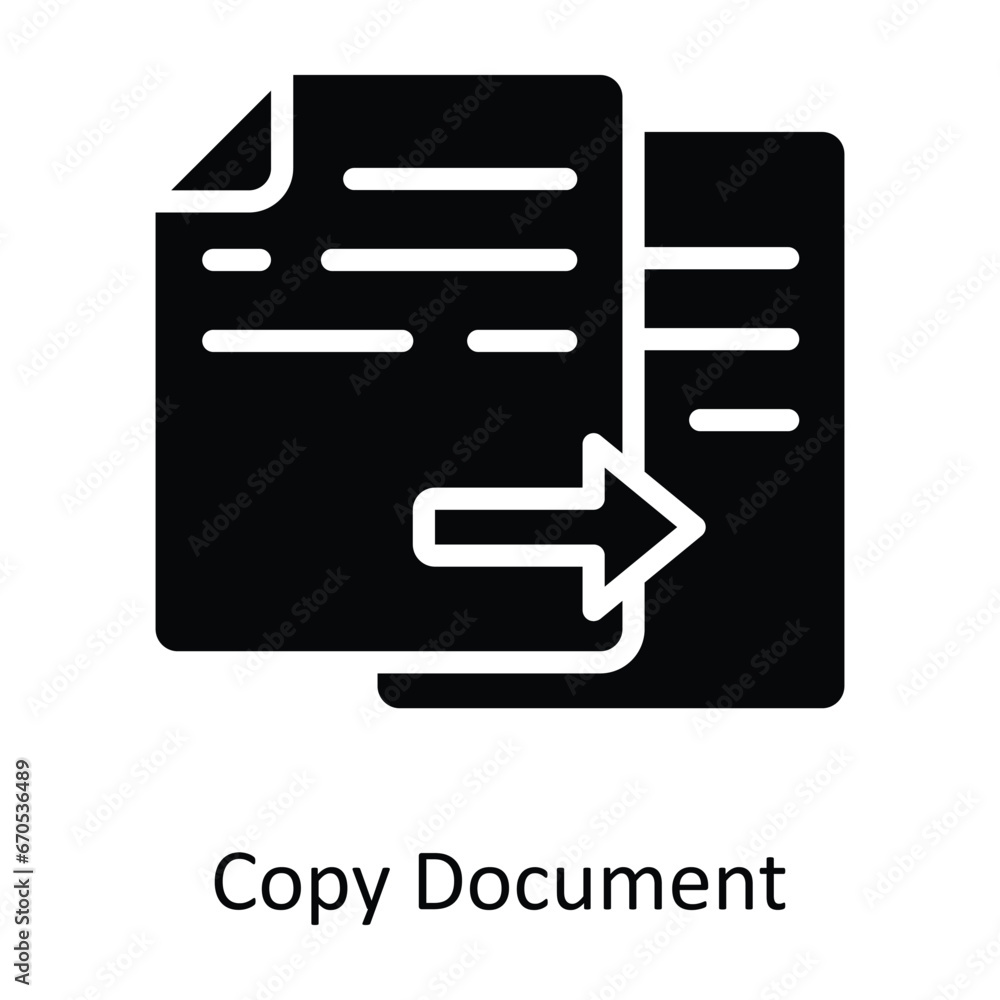 Copy Document vector Solid Design illustration. Symbol on White background EPS 10 File Copy Document vector Solid Design illustration. Symbol on White background EPS 10 File