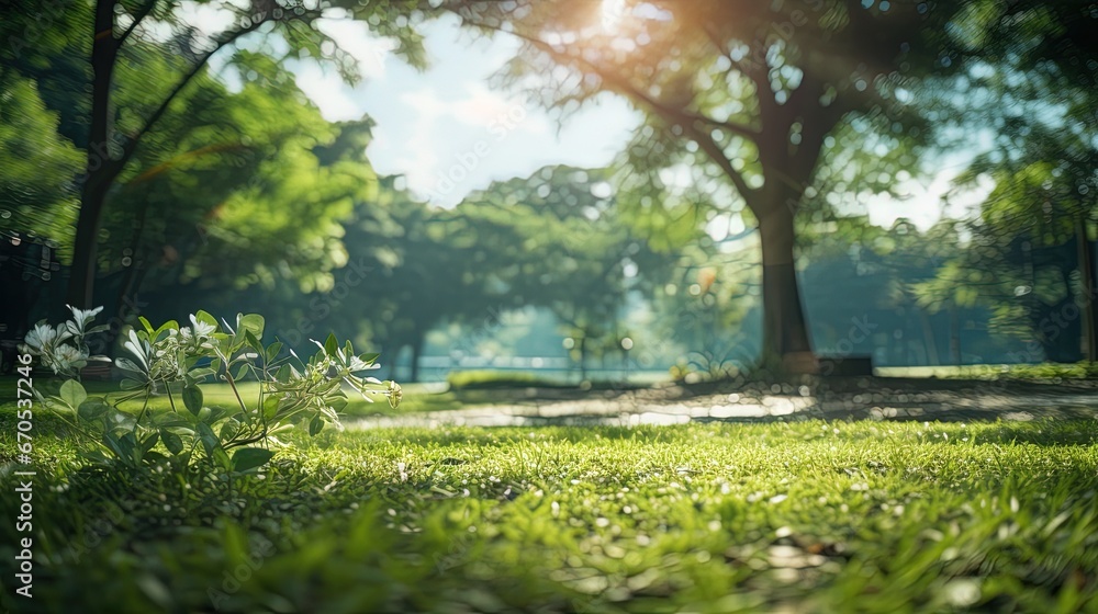 Blur park with nature green Blur park with nature green