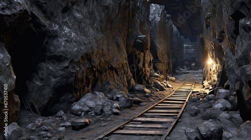 Entrance to high peak mine tunnels