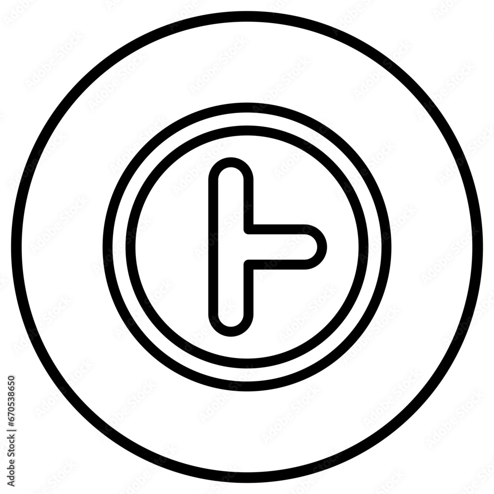 Side road right Vector Icon Design Illustration