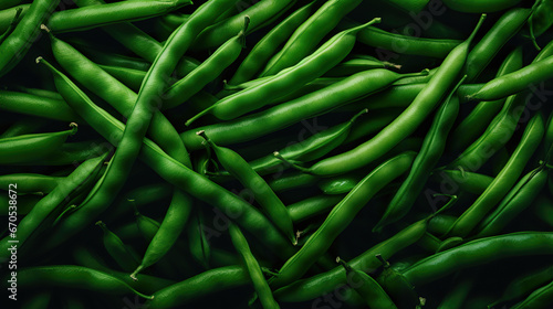 close up photoshooting of green beans