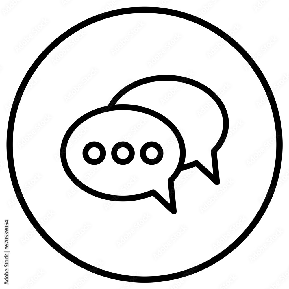 Chat Vector Icon Design Illustration