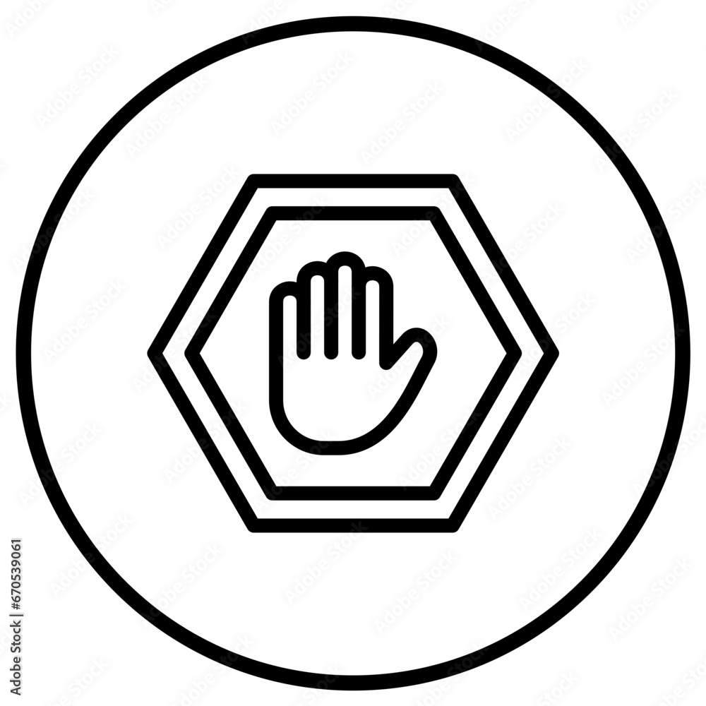 Obraz premium Ad Block Vector Icon Design Illustration