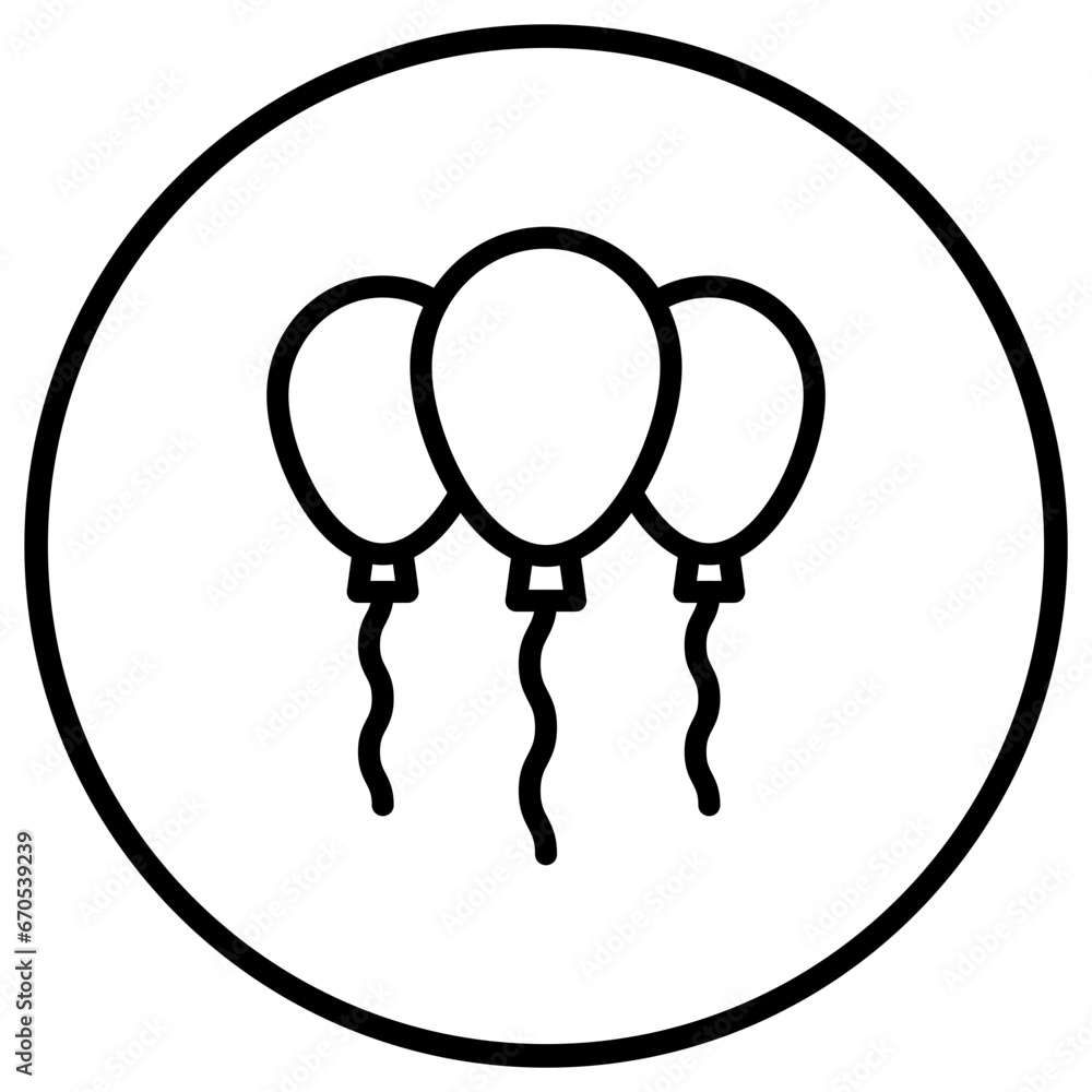 Balloons Vector Icon Design Illustration Balloons Vector Icon Design Illustration
