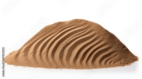 Desert sand isolated on white background and texture  with clipping path