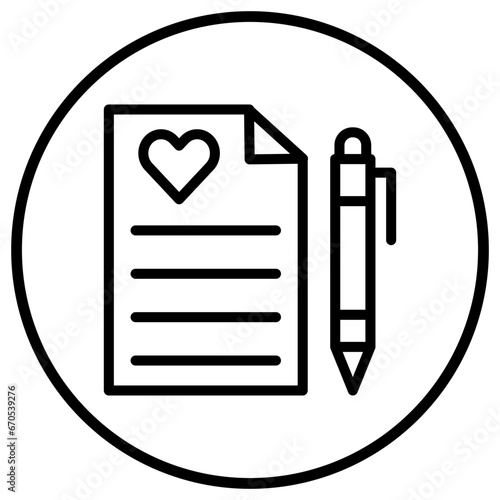 Wedding contract Vector Icon Design Illustration