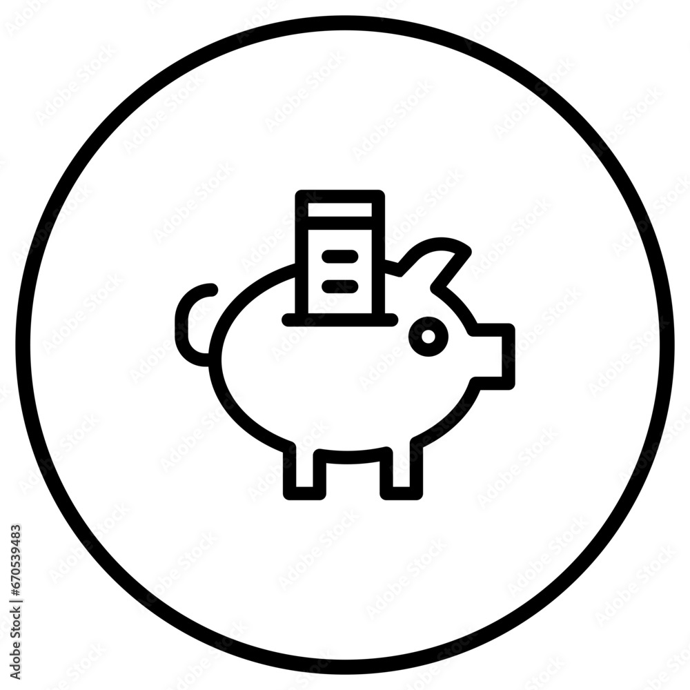 Piggy Bank Vector Icon Design Illustration Piggy Bank Vector Icon Design Illustration