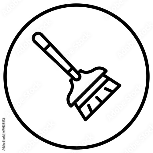 Broom Vector Icon Design Illustration