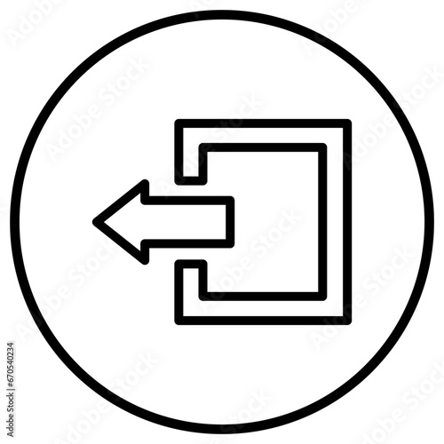 Log out Vector Icon Design Illustration