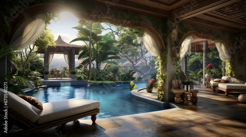 Private pool in a villa in Bali