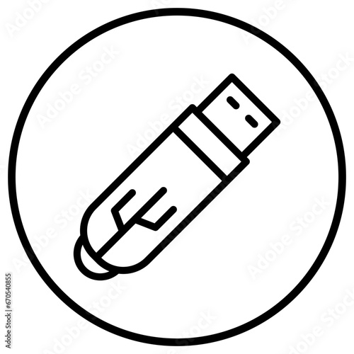 Pen drive Vector Icon Design Illustration