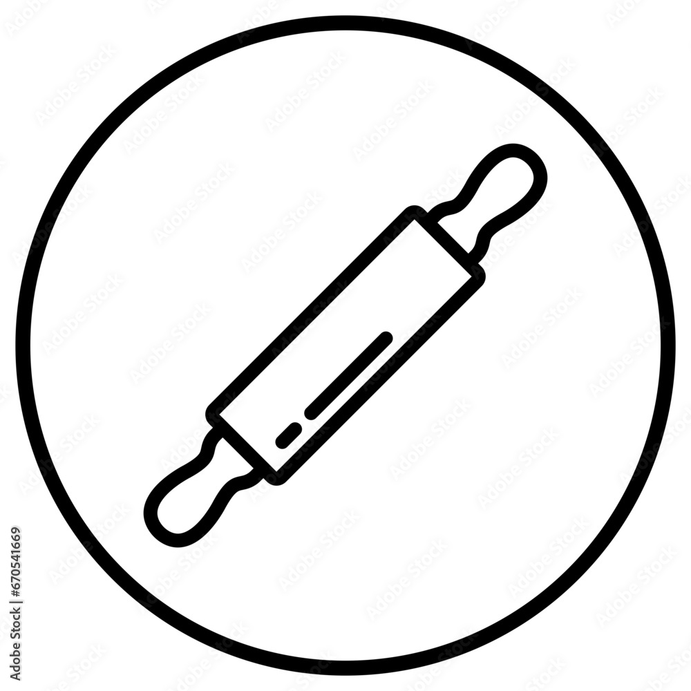 Rolling pin Vector Icon Design Illustration Rolling pin Vector Icon Design Illustration