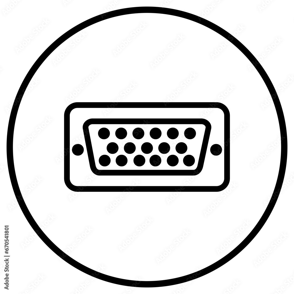 Vga Vector Icon Design Illustration Vga Vector Icon Design Illustration