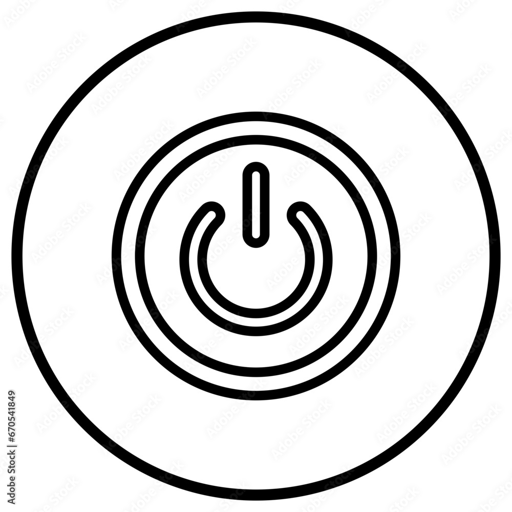 Power Button Vector Icon Design Illustration Power Button Vector Icon Design Illustration
