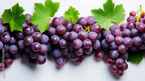 Fresh grape slice background on white background