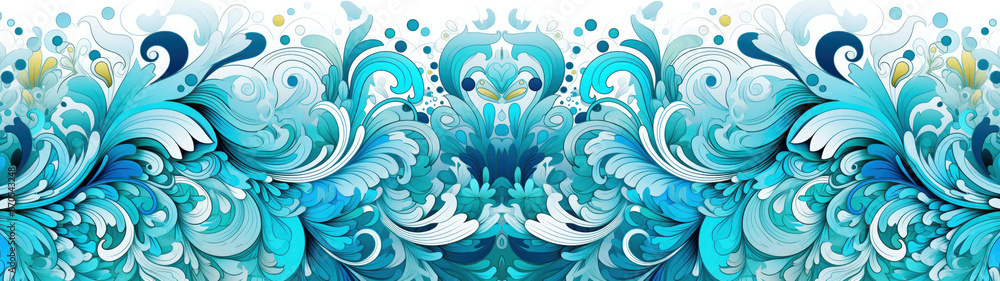 Abstract modern design seamless pattern as tuquoise, white, blue waves and curves, background, texture Abstract modern design seamless pattern as tuquoise, white, blue waves and curves, background, texture
