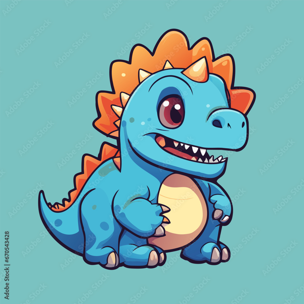 Cute dino. Child dinosaur cartoon character. Kids illustration Cute dino. Child dinosaur cartoon character. Kids illustration