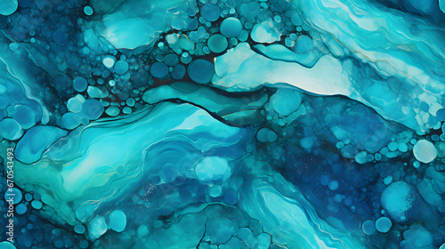 Turquoise geode with crystalline clusters pattern © Viktoria