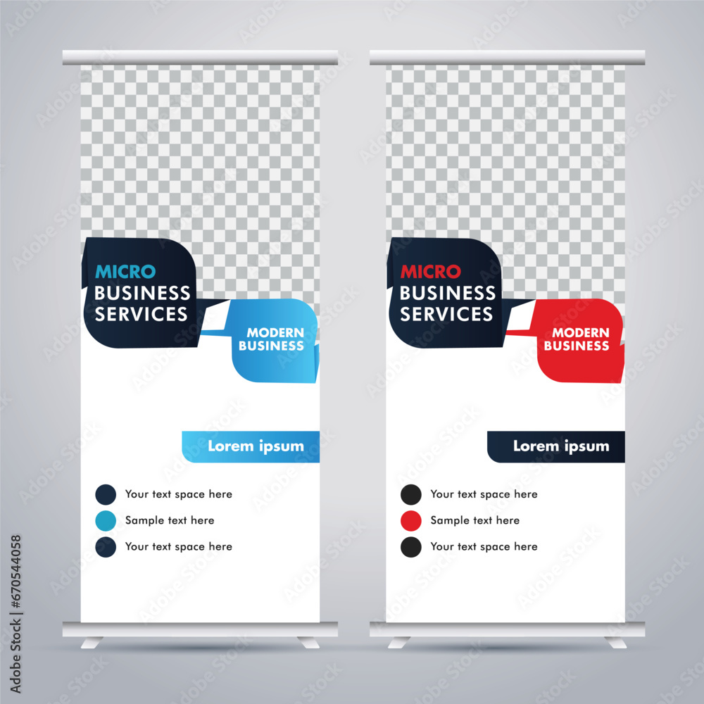 Modern business stand banner with creative shapes
Modern business stand banner with creative shapes