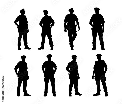 police silhouette collection