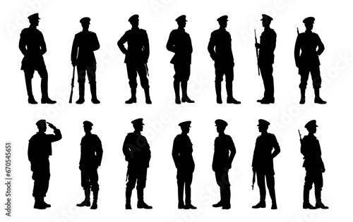 soldier army silhouette collection