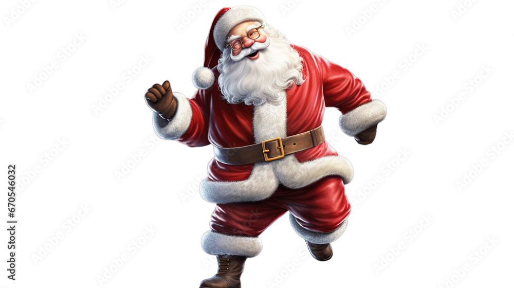 Santa claus isolated on transparent background, Generative ai. Santa claus isolated on transparent background, Generative ai.