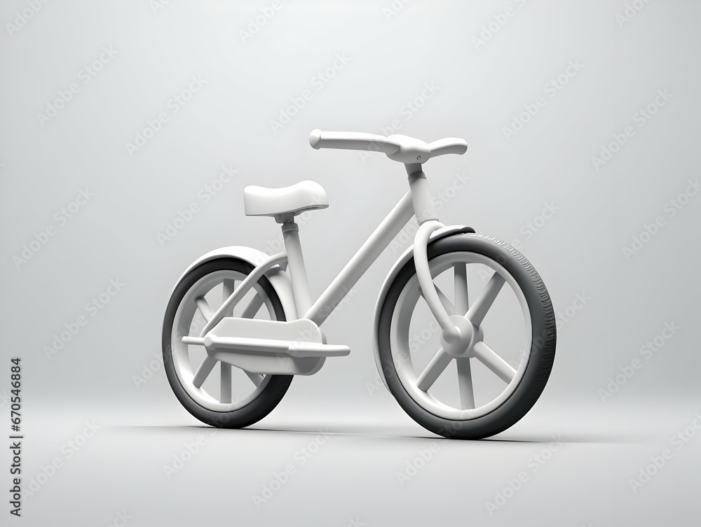 A realistic 3D bicycle isolated on white background, Ai generated eco friendly bicycle, Isolated bicycle on a lighter background A realistic 3D bicycle isolated on white background, Ai generated eco friendly bicycle, Isolated bicycle on a lighter background