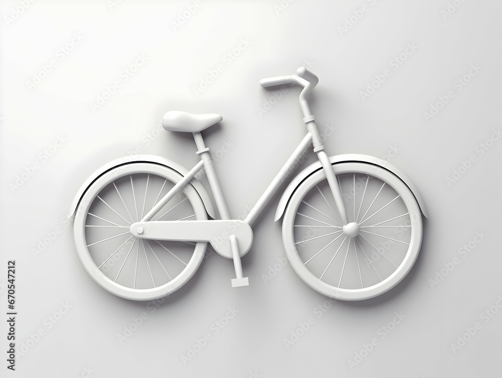 A realistic 3D bicycle isolated on white background, Ai generated eco friendly bicycle, Isolated bicycle on a lighter background A realistic 3D bicycle isolated on white background, Ai generated eco friendly bicycle, Isolated bicycle on a lighter background