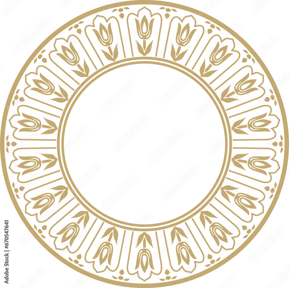 Vector gold round turkish ornament. Endless Ottoman national border, frame, ring.. Vector gold round turkish ornament. Endless Ottoman national border, frame, ring..