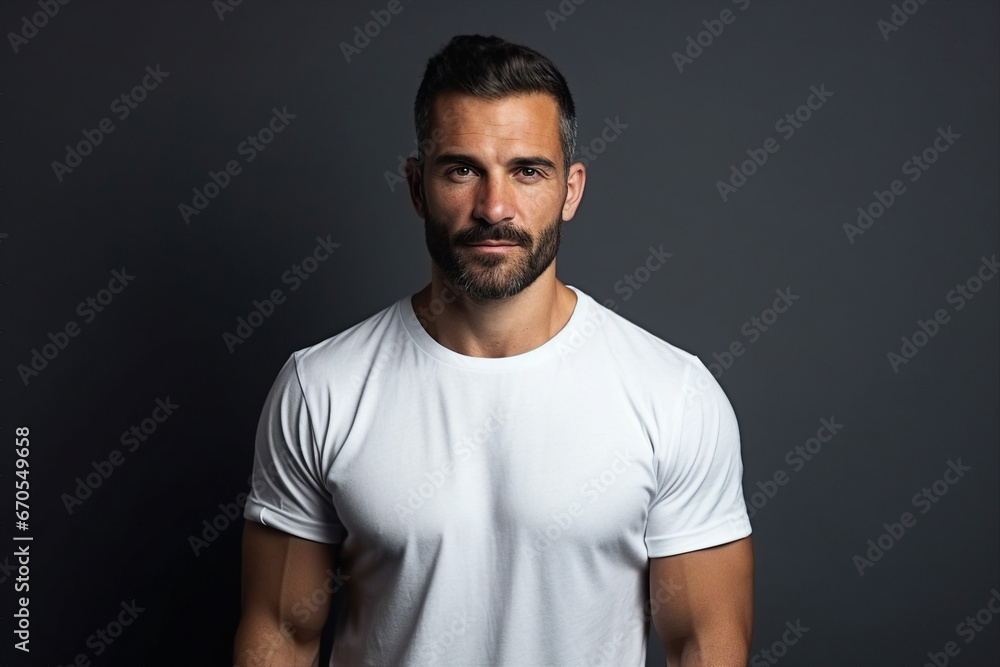 Generative ai modern technology portrait of attractive virile man after salon haircut barbershop stylist Generative ai modern technology portrait of attractive virile man after salon haircut barbershop stylist