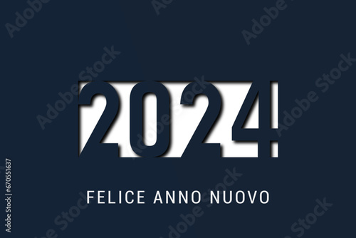 felice anno nuovo - buon anno 2024 photo