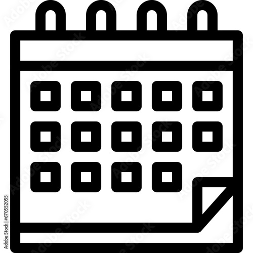 Calendar icon vector illustration for web and mobile