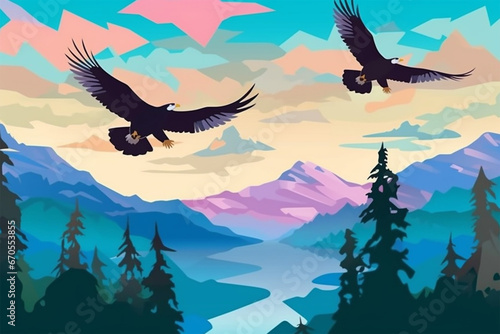 wpap stail a pair of eagles in flight