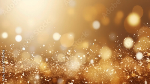Christmas, celebration, advent, golden abstract glitter backgroundwith bokeh and shining light effect, texture photo