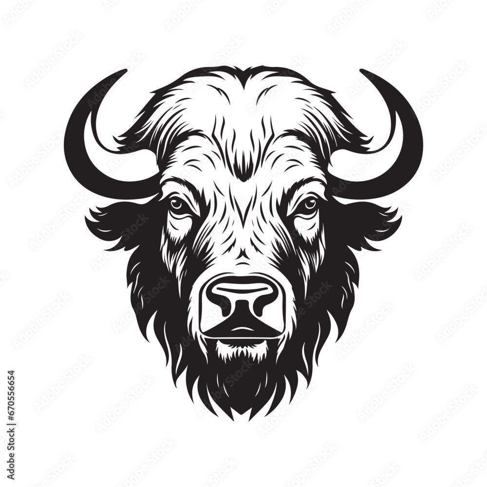 Bison head Image Vector, Art and Design Bison head Image Vector, Art and Design