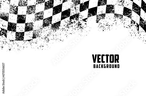 Racing flag grunge background monochrome