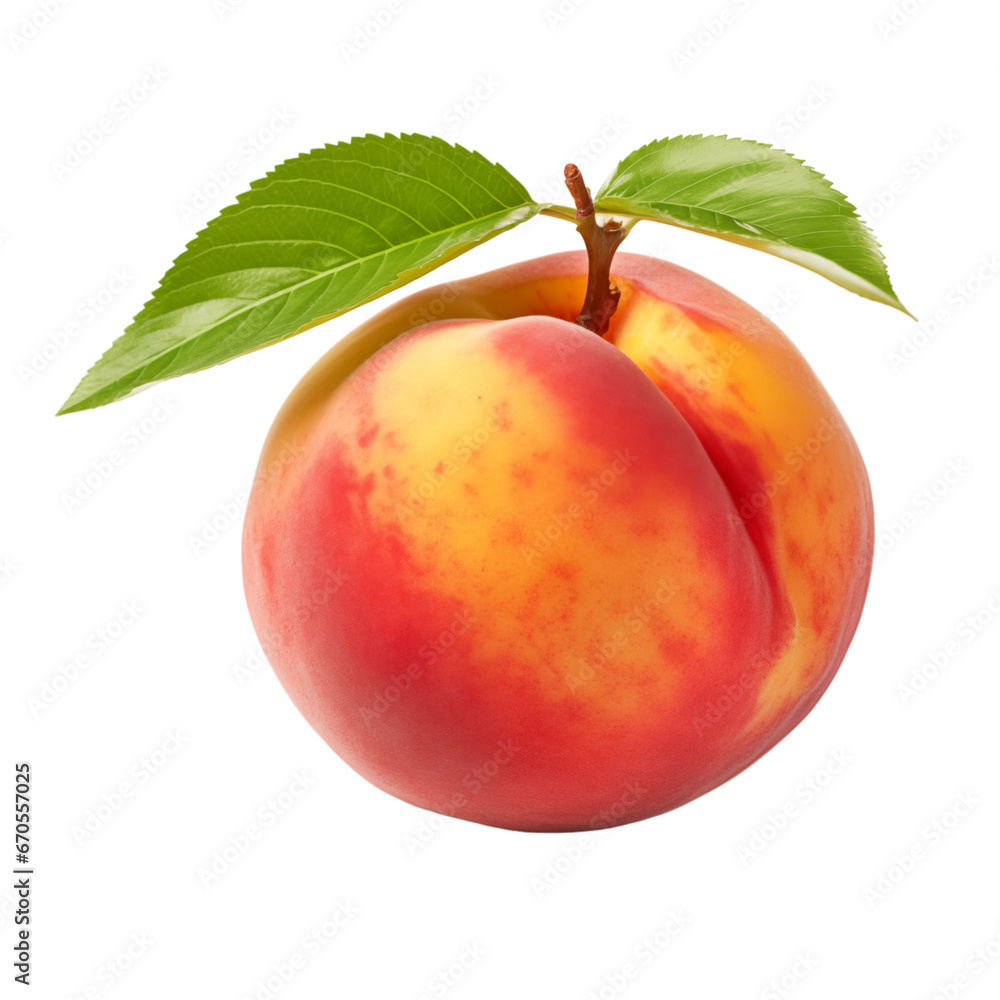 Orchard peach isolated transparent, Generative AI Orchard peach isolated transparent, Generative AI