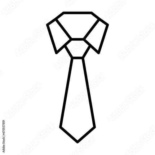 Tie icon isolated on white background