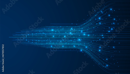 Technology background. Big data visualization concept. Information artificial neural network
