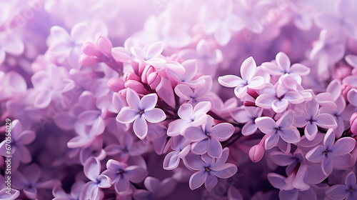 Lilac flowers  macro photo