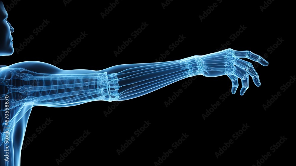 Orthopedic Excellence, Detailed X-Ray of a Male Human Arm in Blue Tones on a Black Background - Ideal for Precise Medical Imaging and Diagnosis
Orthopedic Excellence, Detailed X-Ray of a Male Human Arm in Blue Tones on a Black Background - Ideal for Precise Medical Imaging and Diagnosis