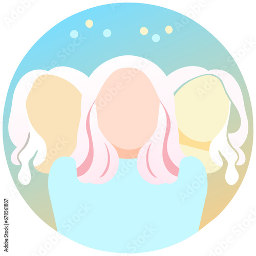 Social friend stranger unknown unfamiliar various people illustration vector