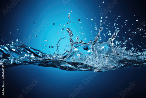 Splash and water splash background with water splashing on the water surface